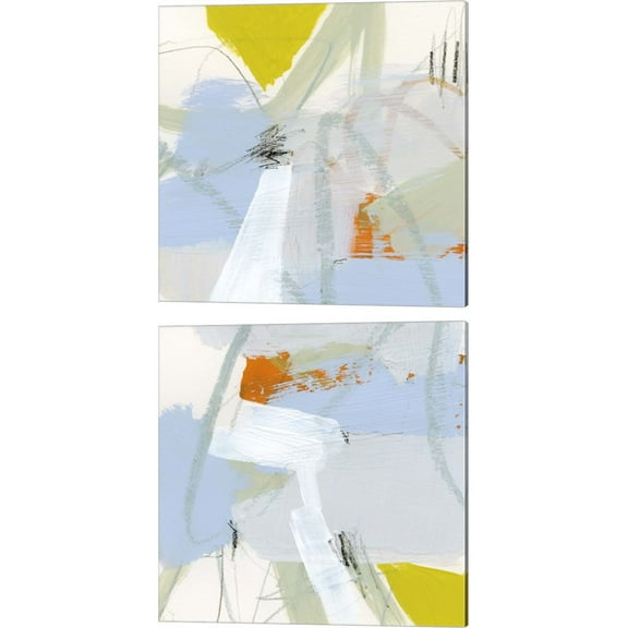 Great Art Now Colorful Crop by Victoria Barnes 2 Piece Canvas Art Set Each 14"W x 14"H