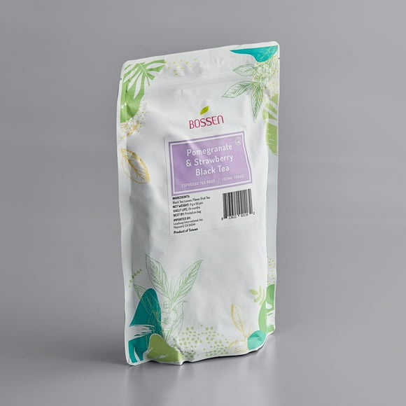 Bossen Pomegranate Strawberry Black Ground Tea Bags - 50/Pack