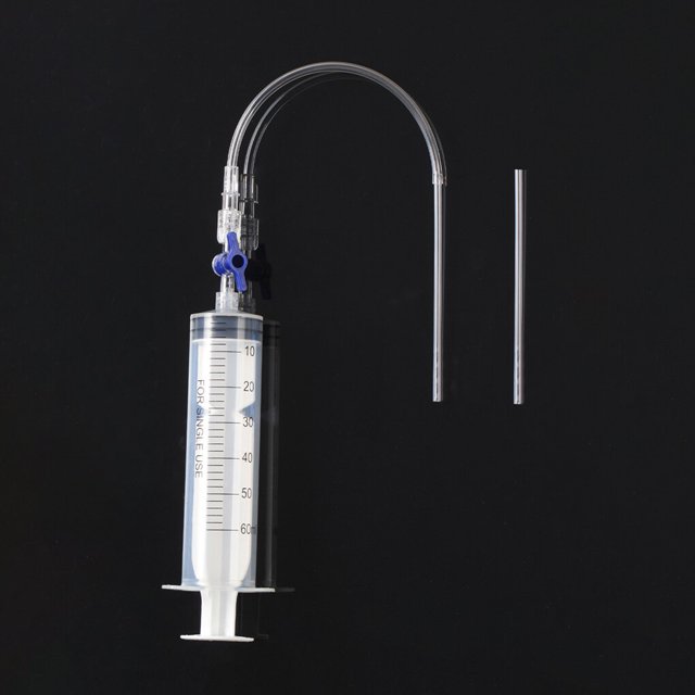 Bicycle Tubeless Tire Liquid Injection Tool Bike Tire Tubeless Sealant Injector 60ml Syringe Rubber Hose Kit For MTB Bicycle A