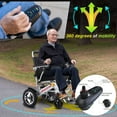 thumbnail image 6 of Segmart Folding Electric Wheelchair for Adults, Portable Intelligent Power Wheelchair with Memory Gel Seat Cushion, 20AH Battery Enjoy up to 15 Miles, Silver, 6 of 11