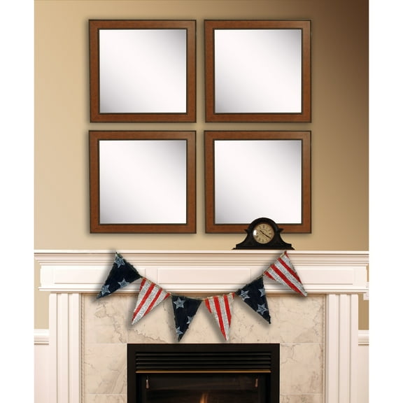 Rayne Mirrors Rayne Western Rope Square Wall Mirror Set - Brown