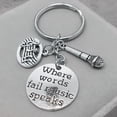 thumbnail image 2 of EeaseCA 2pcs Decorative Key Hanging Decors Musical Microphone Designed Keychains, 2 of 8