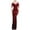 Burgundy, variant on Women's Bodycon Evening Dresses V-Neck Mermaid Casual Sleeveless Zipper Formal Party Cocktail Dresses White