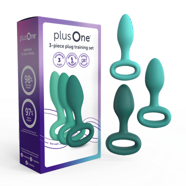 plusOne 3 Piece Anal Plug Training Set, Waterproof
