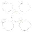 thumbnail image 1 of 5pcs Ankle Bracelets Simplicity Feet Chains Feet Jewelry Stackable Anklets Women Anklet Set, 1 of 8