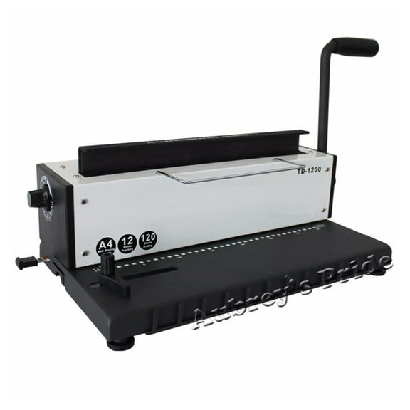 Manul All Steel Metal Spiral Coil Wire Punch Binding Machine Binder Puncher ,Easy to Operate