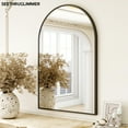 thumbnail image 2 of Anyrose 24" x 16" Black Arched Vanity Bathroom Mirror, 2 of 5