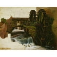 thumbnail image 3 of Adolph Tidemand 24x19 Black Modern Framed Museum Art Print Titled - Millstream (1838), 3 of 5