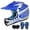 BLUE, variant on Youth Dirt Bike Helmet DOT Certified - Full Face Motorcycle Helmet for Off-Road, ATV, Street Riding, Includes Adjustable Goggles & Protective Gloves