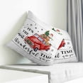 thumbnail image 3 of Red Truck Christmas Pillow Covers 16x16 Inch Decorative Throw Pillow Cover, Xmas Tree Snowman Gifts Wooden Sofa Pillowcases Accent Cushion Case Home Decor Bedroom Living Room, 3 of 6