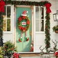 thumbnail image 5 of Axiiglly Front Door Decor with Santa Wreaths Christmas Decorations Door Banner, Xmas Backdrops Decor Festive Door Covers Hanging Ornaments for Porch Wall Party Holiday-35"x73", 5 of 8