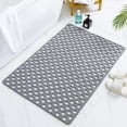 thumbnail image 4 of Tapete de ducha antideslizante con ventosas y orificios de drenaje, tapete de bañera suave lavable a máquina de 30x17 pulgadas, tapete de baño antideslizante para bañera, 4 of 5