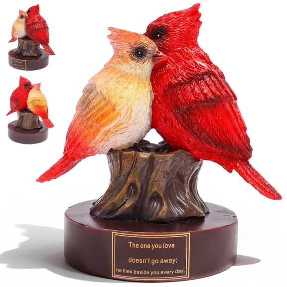 Cardinal Memorial Cardinal Figurine Statue Memorial Present Sympathy Present for Loss of Loved One Husband Wife Resin Bird Figurine Statue for Home Bedroom Living Room