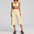 thumbnail image 4 of Womens 2 Piece Workout Sets Short Matching Lounge Sets Summer Clothes Going Out Gym Outfits,Gym Wear(Light Yellow,S), 4 of 8