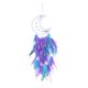 thumbnail image 3 of Colgante de pared tejido bohemio hecho a mano, colgante con forma y borlas de plumas trenzadas para dormitorio, fiesta, sala de estar, adorno Violeta perfecl Colgante de pared de macramé, 3 of 8