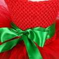 thumbnail image 5 of Girls' Christmas Dress Red Elf Ballet Skirt Role-Playing Dress Ribbon, 5 of 6