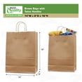thumbnail image 2 of Paper Bags with Handles – 14 x 08 x 16 Inches Large Brown Paper Shopping Bags, Carryout Paper Gift Bags, Takeout Paper Bags for Food Retail and Merchandise – for Office, Travel, Catering, Party (25), 2 of 7