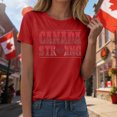 thumbnail image 2 of Ramiter T-Shirts Canada pour Femmes T-Shirts Canada Col Rond Manches Courtes Feuille d'Érable Canadienne Drapeau Chandail Patriotique Graphique T-Shirt pour Femmes Rouge,G, 2 of 4