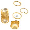 thumbnail image 6 of Opvise 5Pcs Women Knuckle Rings Multi Circles Simple Adjustable Elasticity Finger Rings Jewelry Accessories, 6 of 8