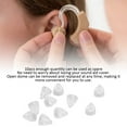 thumbnail image 4 of 10pcs  Domes, Transparent Silicone Ear Pieces, Comfortable Anti Static Reusable Single Layer Open Vented Earplug Replacement Domes, 4 of 7