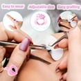 thumbnail image 2 of 300 Pcs Pink Glue Rings for Eyelash Extensions, Disposable Rings for Lashes with V-Shaped Notches and Glue Holders, 2 of 7