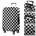 thumbnail image 5 of Black and White Checkered Pattern Luggage Cover Fashion Suitcase Cover Baggage Covers Fit 25-28 Inch Luggage (Go Travel), 5 of 5