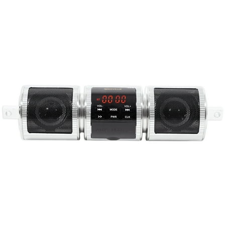 motorcycle radio rockville bluetooth handlebar speaker usb mount system dialog displays option button additional opens zoom