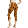 thumbnail image 2 of HELLHERO Bat Spider Web Printed Capri Leggings for Women High Waisted Yoga Pants Athletic Workout Leggings Breathable Yoga Capris for Sports, L, 2 of 7