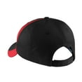 thumbnail image 3 of Sport-Tek Dry Zone Nylon Colorblock Cap-One Size (Black/True Red), 3 of 3