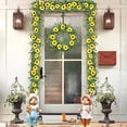 thumbnail image 5 of 5.9Ft Artificial Sunflower Leaf Vine Garland, Natural Vivid Flower Modeling, Lightweight Flexible Rattan Decor for Home Wall, Courtyard Railing and Holiday Indoor Festive Arrangement, Green, 5 of 6