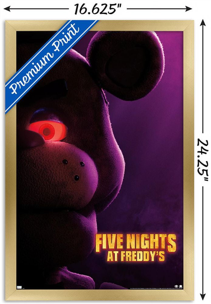 Five Nights at Freddy's Movie - Freddy One Sheet Wall Poster, 14.725" x 22.375" Framed