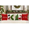 thumbnail image 2 of Fundas de Almohada 45x45 cm Juego de 4 Navideñas en Rojo Estilo Rústico, 2 of 7