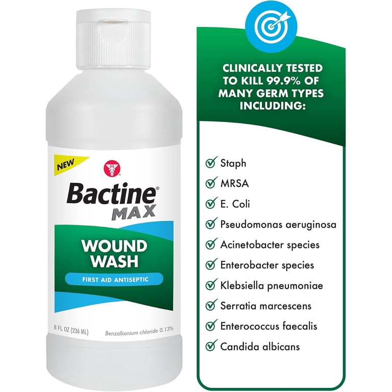 Bactine Max First Aid Wound Wash Antiseptic, 8 fl oz photo 3