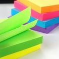 thumbnail image 2 of Wiomeask Multicolor Lined Square Sticky Notes, 3" x 3", 6 Pads, 600 Count, 6 Pack, 2 of 7