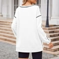 thumbnail image 4 of biudgviw Women's Oversized Sweatshirts Long Sleeve Crewneck Side Zipper Pullover Tops Fall Trendy Clothes, 4 of 7