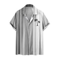 thumbnail image 2 of CEHVOM Spring Savings!Beach Shirts for Men Button Down,Beach Shirts for Men Big and Tall Palm Tree Print Turndown Collar Short Sleeve Blouse Tops,Summer Shirts for Men, 2 of 5