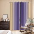 thumbnail image 3 of Purple Yellow Ombre Kitchen Curtains 84 Inch Length, Farmhouse Modern Gradient Art Grommet Top Bedroom Living Room Curtains, Light Filtering Cafe Curtain Drapes 2 Panels Set 84''x84'', 3 of 9