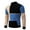 Blue, variant on ZCFZJW Men's Long Sleeve Color Block Shirts Casual Ribbed Pullover Sweater Slim Fit Thermal Tops Crew Neck Stretchy Undershirts White XXL