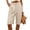 #0385-Yellow, variant on Favoffer Women Linen Knee Length Shorts High Waist Stripe Pattern Wide Leg Loose Side Pockets Breathable Casual Bottoms for Summer Shopping Outdoor Trips