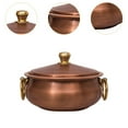 thumbnail image 6 of Almencla Copper Pot Binaural Pot Thickened Saucepan Retro Fry Pan Copper Cooking Pot Hot Pot for Household Hotel Camping Kitchen 24cm Dia, 6 of 8