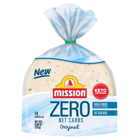 (1 Pack), Mission Zero Net Carbs Original Tortillas, 8.89 oz