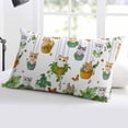 thumbnail image 5 of Cute Cartoon Throw Pillow Covers, Cat Butterfly Spring Floral Botanical Soft Breathable Pillow Cases with Invisible Zipper for Sleeping, Toddler Pillowcases for Couch Bed Sofa Chair 12x20 Inches, 5 of 6
