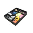 thumbnail image 3 of Polar Whale Desk Utility Kitchen Drawer Organizer Tray Insert Pen Pencil Notes Holder for Home Office Shop Waterproof Washable  14.8 X 12.3 X 2 Inches 8 Compartments Black, 3 of 7