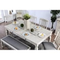 thumbnail image 6 of Bowery Hill 4-Drawer Transitional Wood Dining Table in Antique White, 6 of 8