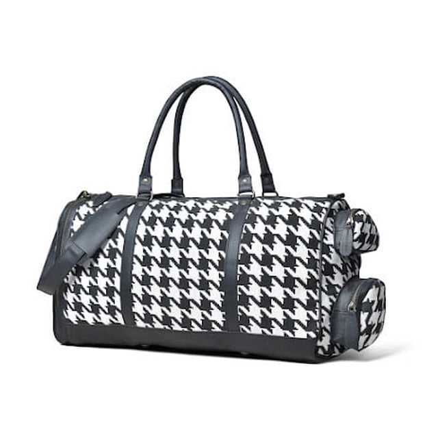 Sac de Voyage Jacquard Noir et Blanc