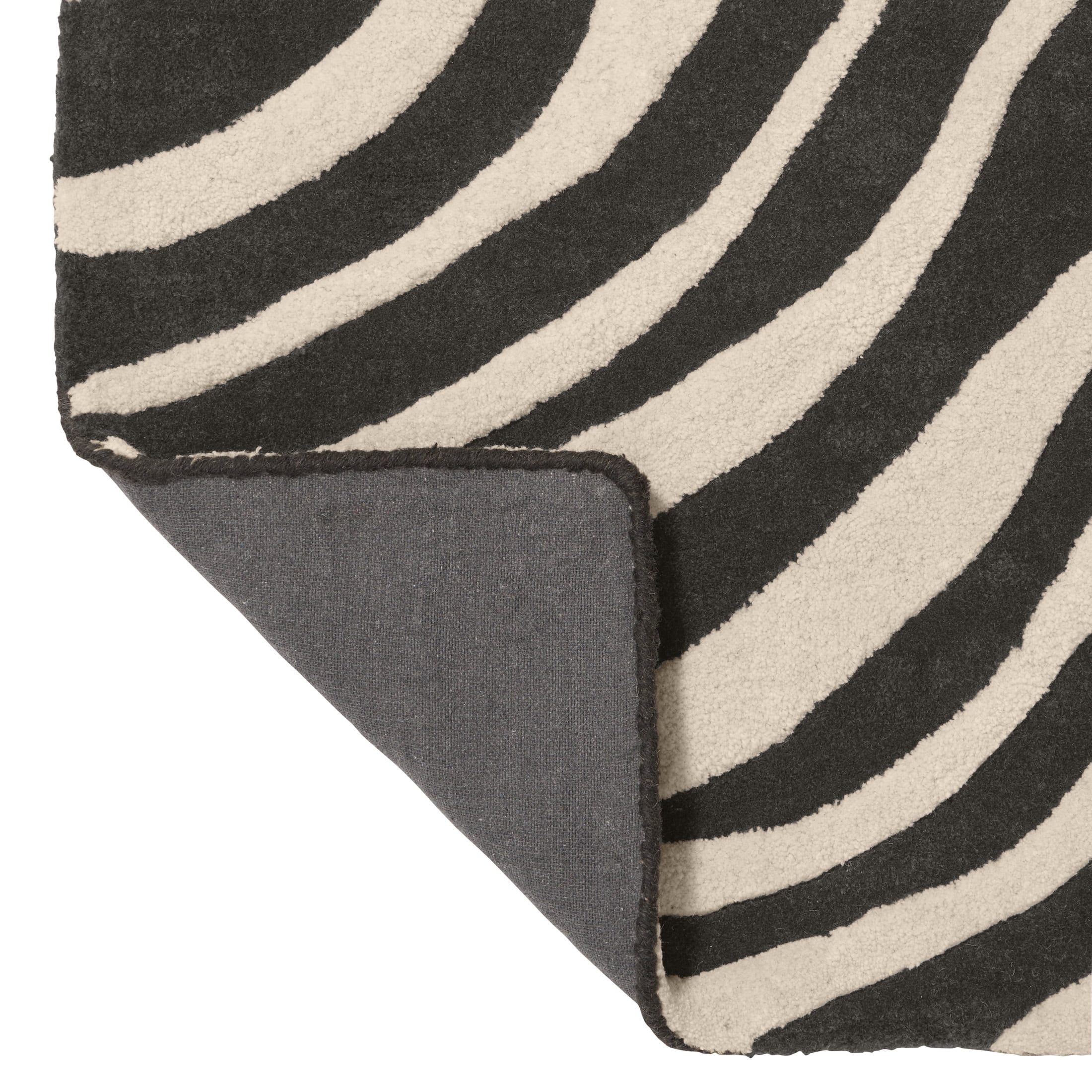 Temi Coker for Walmart Hand Tufted Area Rug, 8' x 10', Black and White