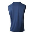 thumbnail image 6 of Mesh Tank Tops for Men Lightweight Breathable Summer Workout Tee Shirt Quick Drying Activewear Gym Shirts Muscular Clothes Navy, Size XXL, 6 of 6