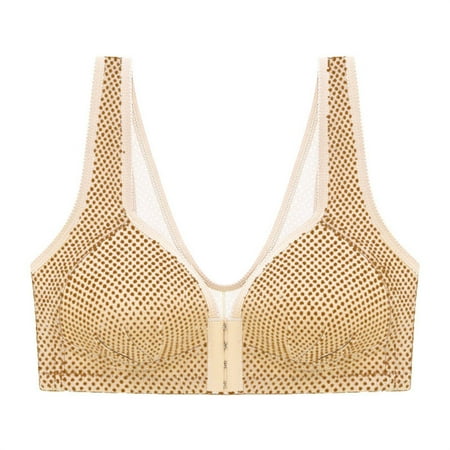 

Aayomet Push Up Bra Bra Pack Full Coverage Dots Satin Wirefree Plus Size Bra Sizes Khaki 44