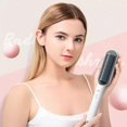 thumbnail image 2 of Cross-border popular Hair Straightener Brush Negative ion straight hair comb curling straight dual-purpose hair iron green (US standard flat plug), 2 of 5