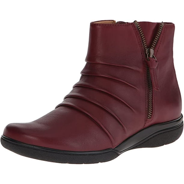 clarks burgundy booties